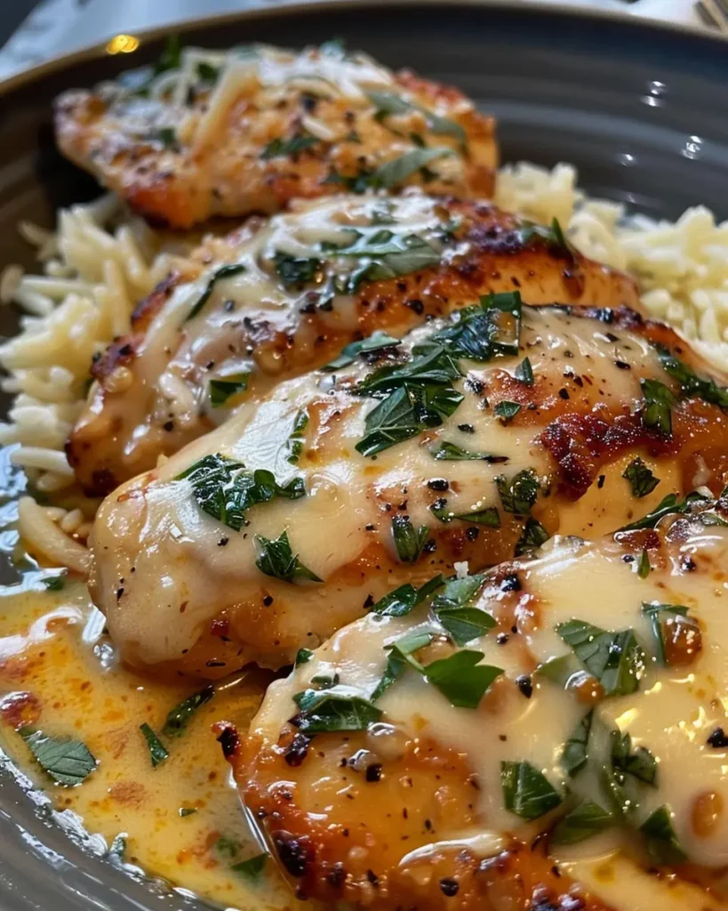 Garlic Butter Chicken with Parmesan Rice